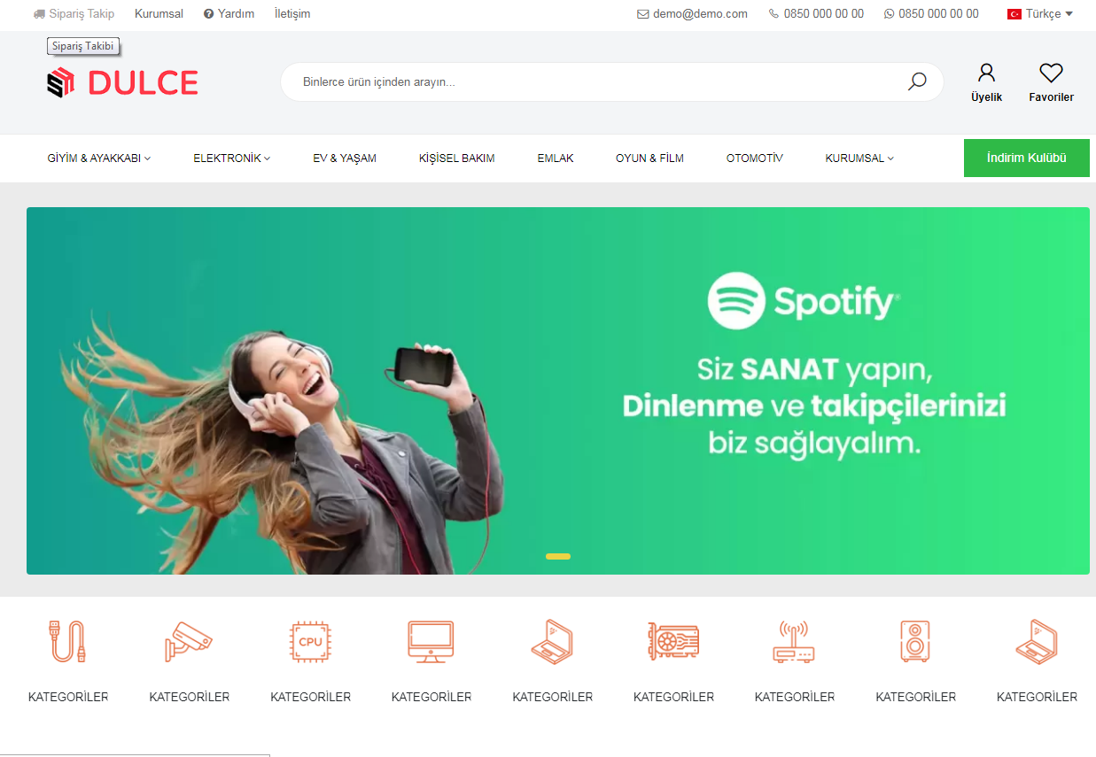 Kurumsal E-Ticaret Teması