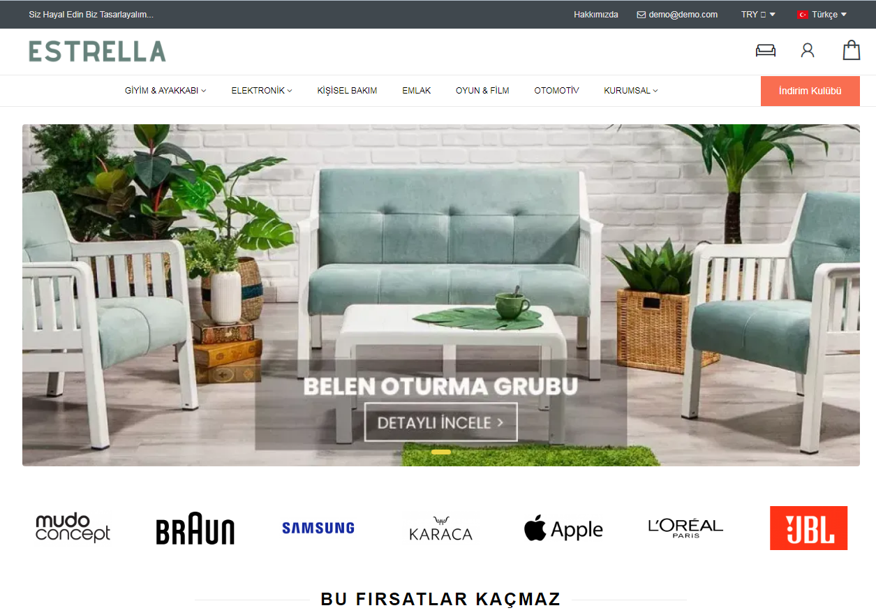 Mobilya E-Ticaret Teması