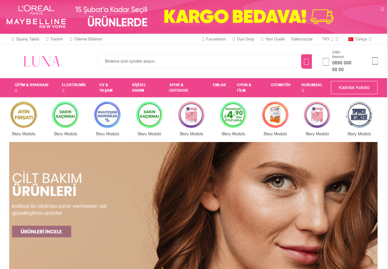 Cilt Bakımı E-Ticaret Teması